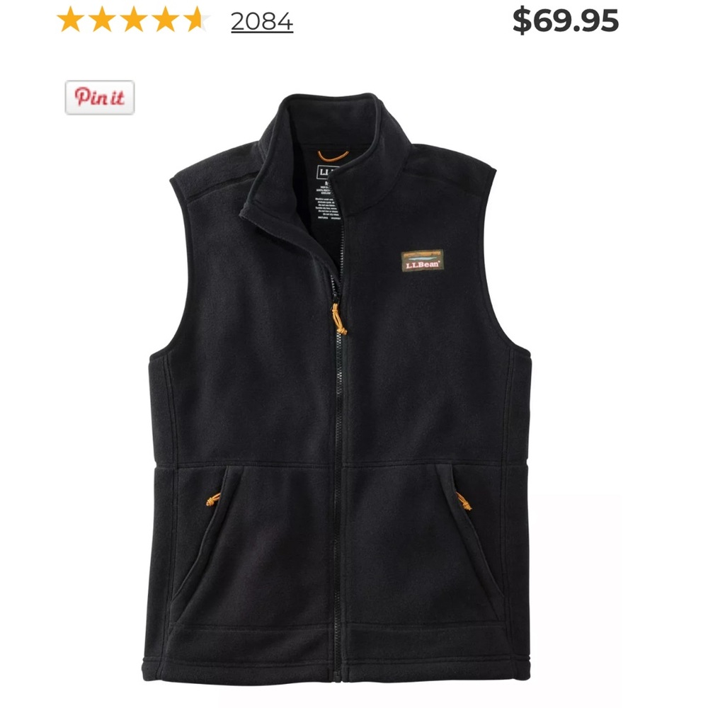 Women’s L.L. Bean Small Black Fleece Vest